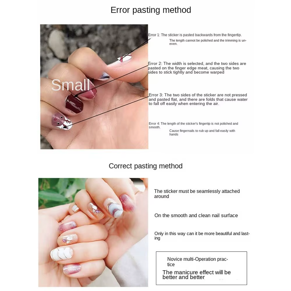 14 Bandes d'Autocollants en Gel Semi-Durcis pour Ongles