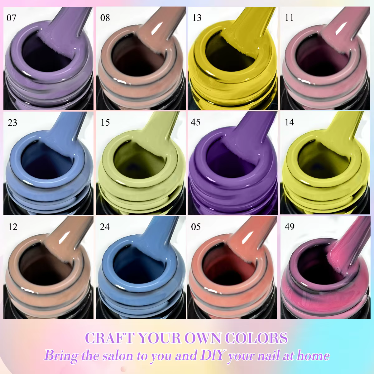Vernis à ongles Gel couleurs vives et vibrantes