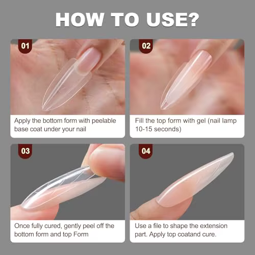 Ongles Sandwich doubles formes-240 pièces