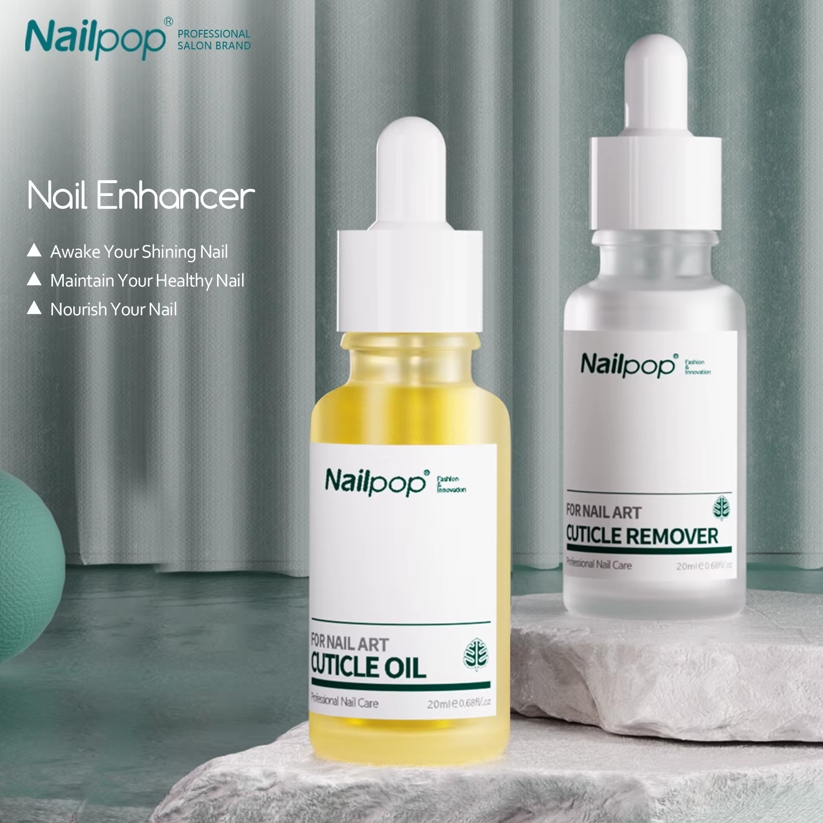 Nailpop dissolvant de cuticules et réparation d'huile de cuticule Kit de soin des ongles traitement