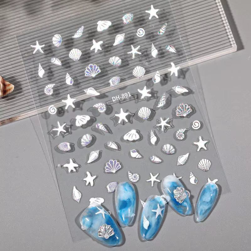 Autocollants pour ongles de dessin animé océan
