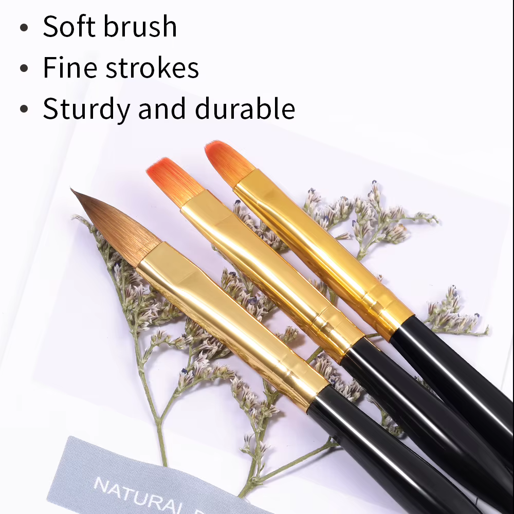 Lot de 8 pinceaux de manucure double usage