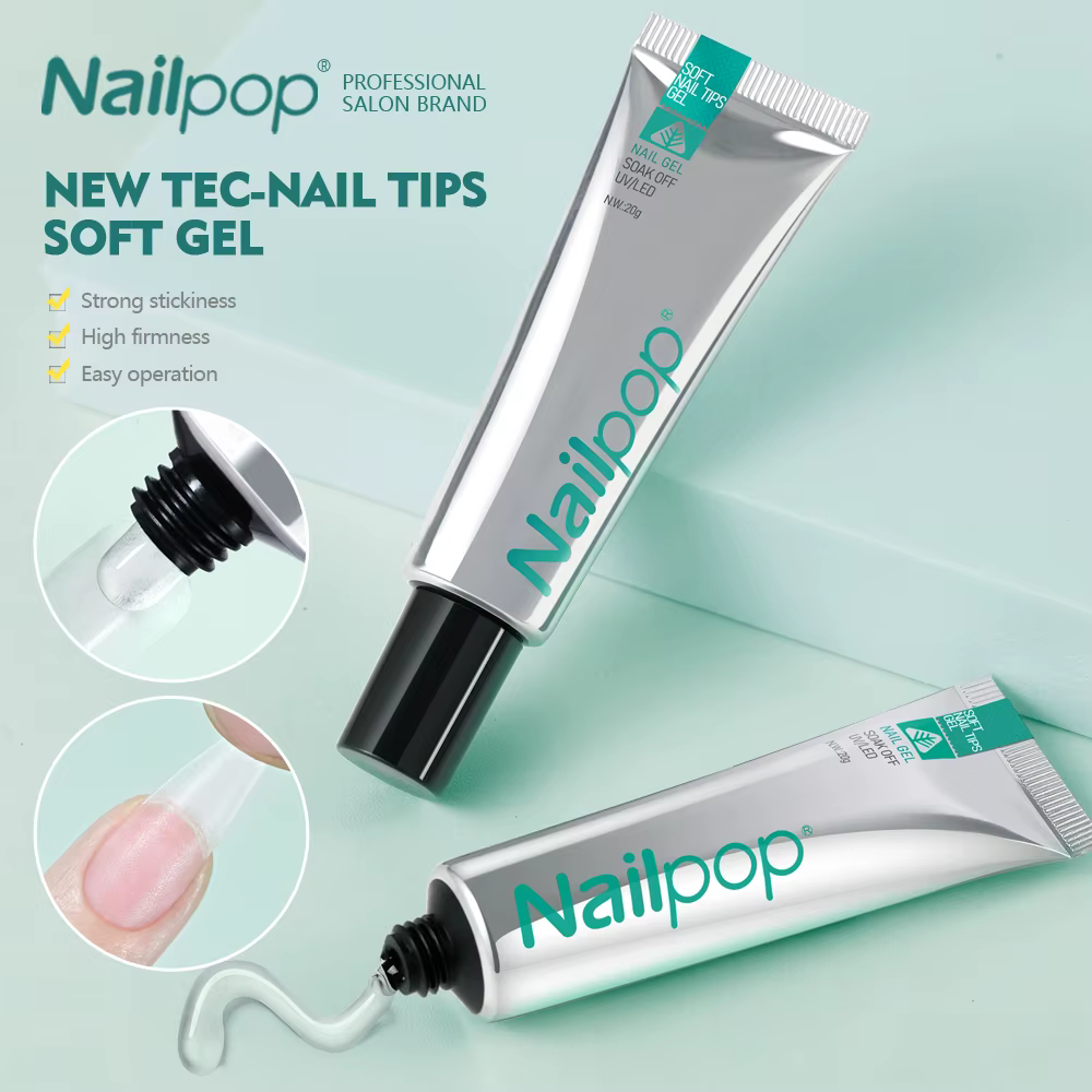 Nailpop Pro doux ongles conseils Gel colle 20g adhésif faux