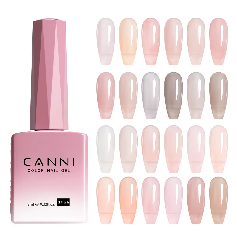 CANNI 9ml vernis à ongles HEMA TPO gratuit Transparent gelée couleur nu rose français SoakOff UV LED