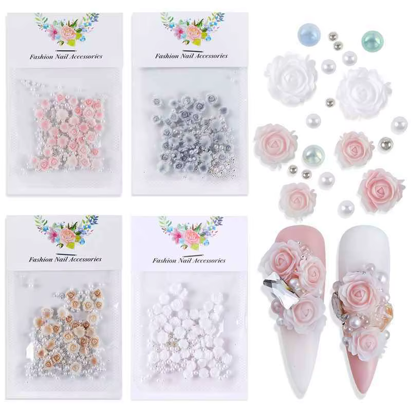 Roses sculptées en dégradées pour décoration Nail Art
