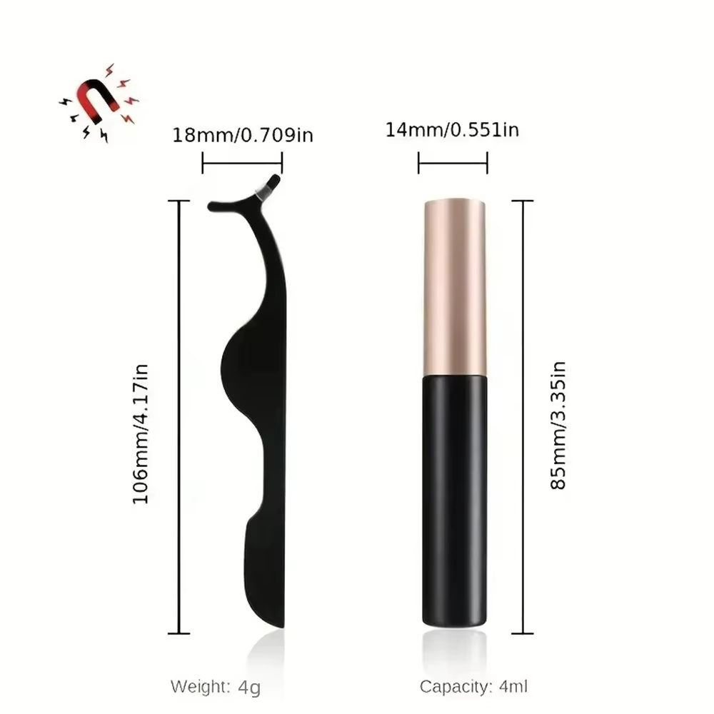 12 paires de ensembles de faux cils magnétiques