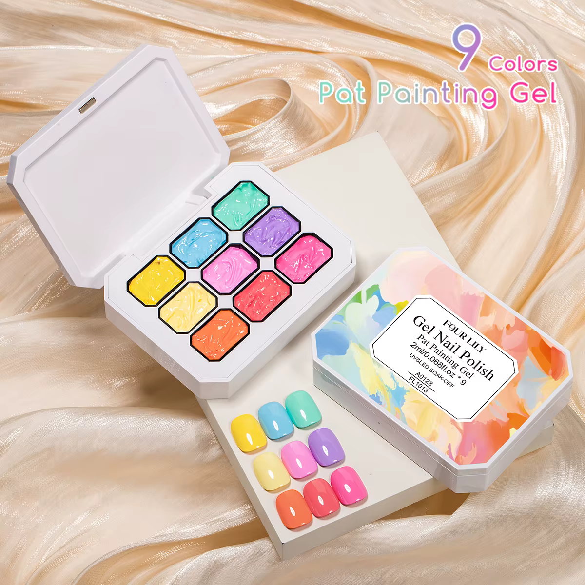 Ensemble de vernis à ongles en gel pour peinture Macaron 9 couleurs