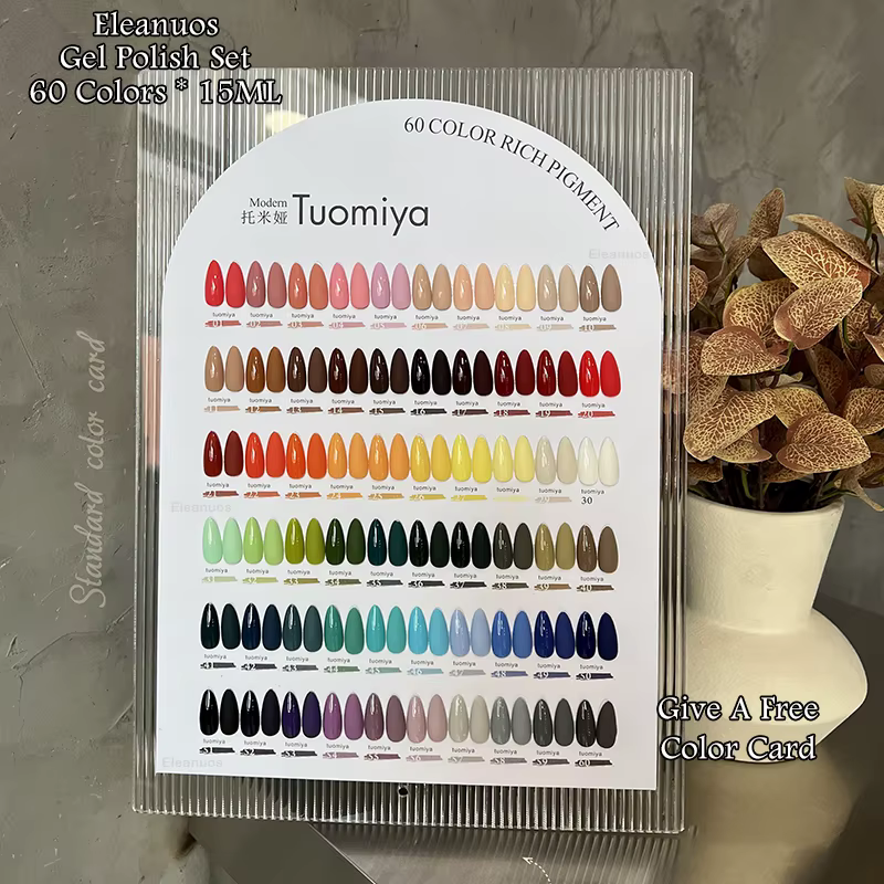 Eleanuos populaire gel polissage 60 pièces vernis mixte trempage arc-en-ciel Semi Permanent brillant quatre saisons ongles UV LED Salon gel 15ML