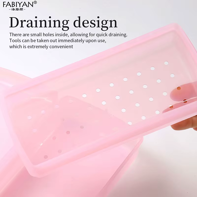 Outils de manucure boîte de désinfection Double couche conception détachable plateau de stérilisation des ongles