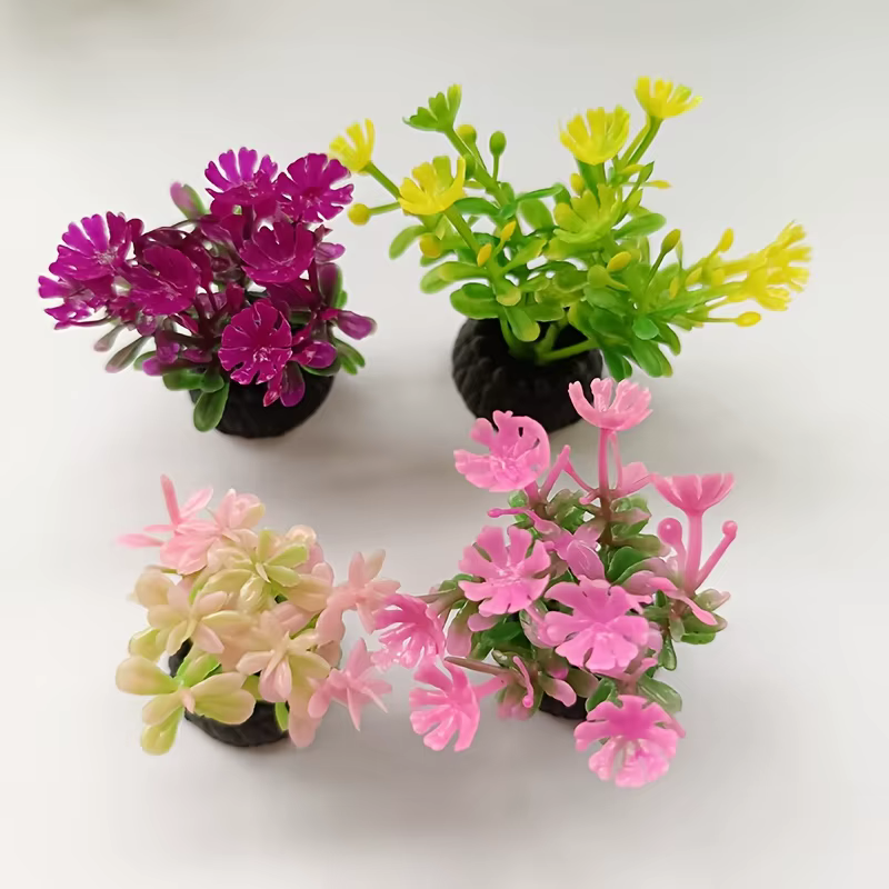 Plantes d'aquarium artificielles Abropérer Seed Vibrant, poissons divers et réalistes, décor incité précieux, 10 pièces