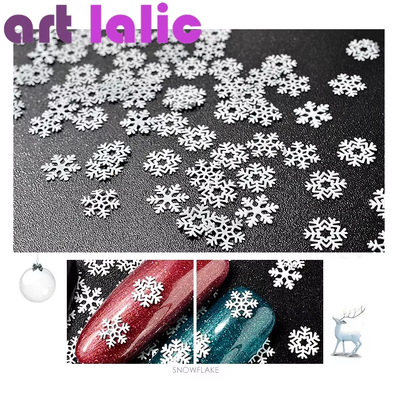 Paillettes 3D flocon de neige pour Nail Art