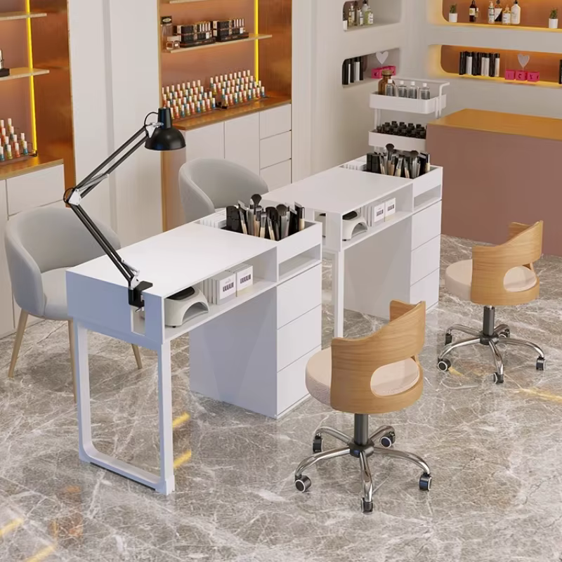 Chaise européenne bureau à ongles poste de travail réglable nordique design bureau à ongles équipement nordique Tavolo Pieghevole meubles de manucure