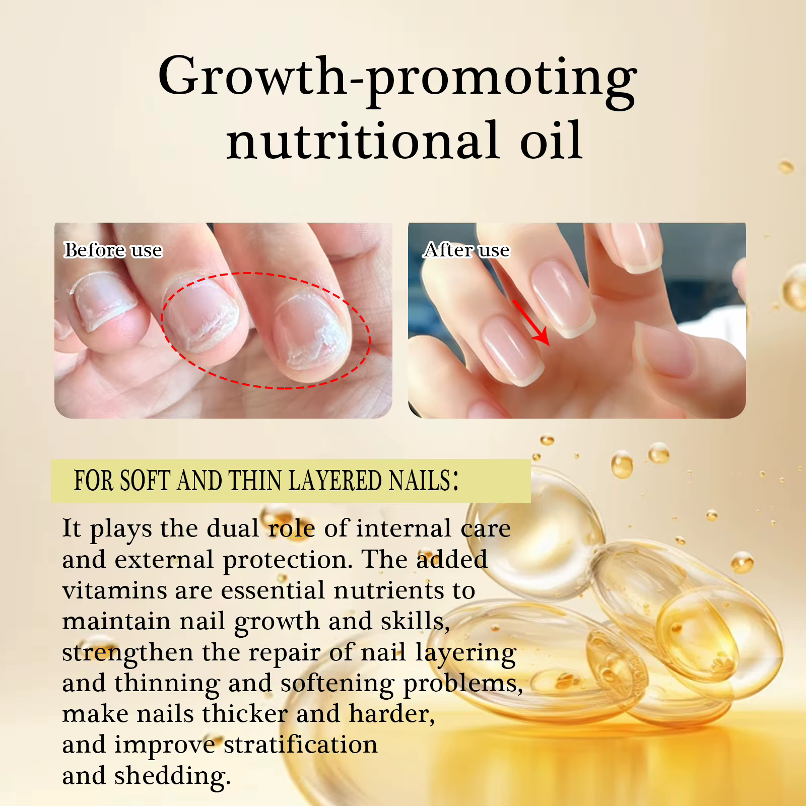 Huile nutritive pour la croissance des ongles