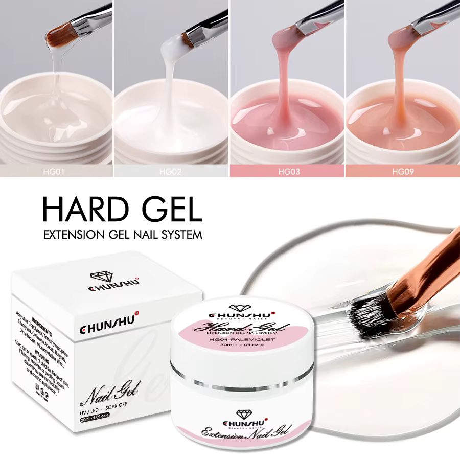 30ML Gel dur pour Extension d'ongles blanc laiteux constructeur Gel auto-nivelant renfort Gels pour ongles Camouflage manucure