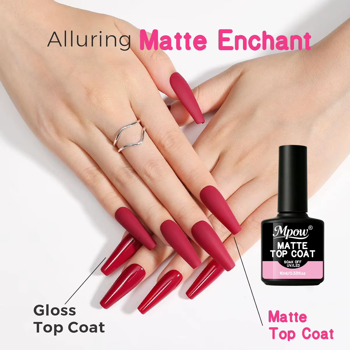 Mpow 10ml Gel de finition mat fonctionnel pour nail art