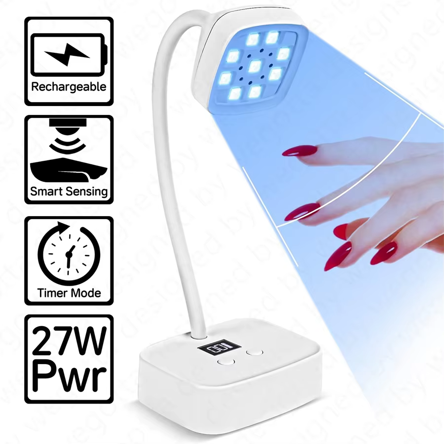Lampe uv led ongles professionnel sans fil rechargeable