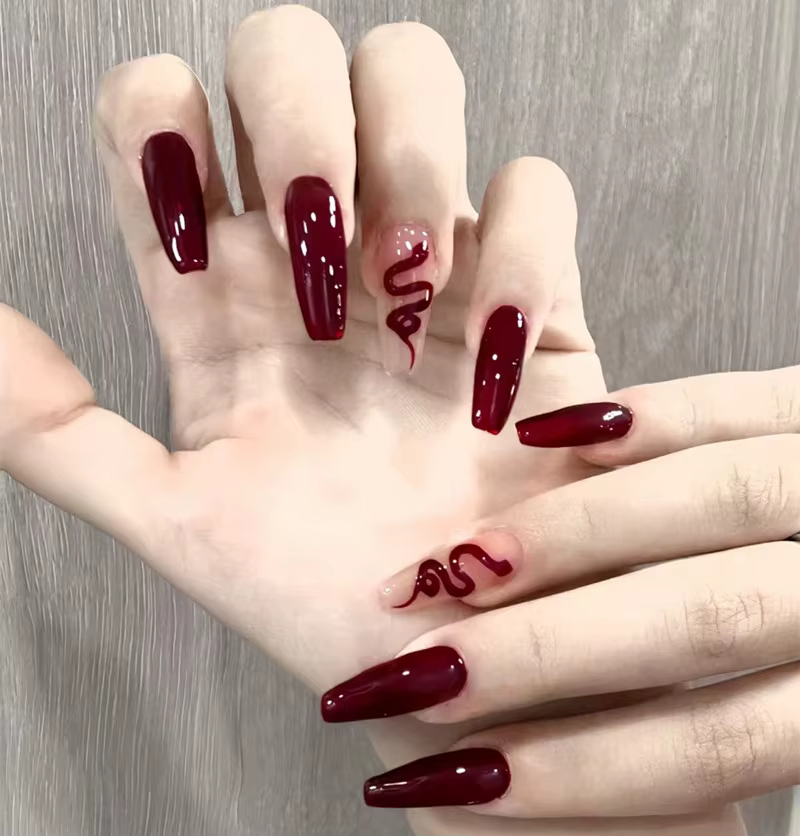 Faux ongles de style vintage français imperméables
