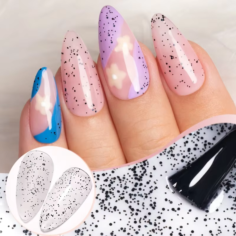 Verhéritage à ongles en gel coquille d'oeuf scintillant