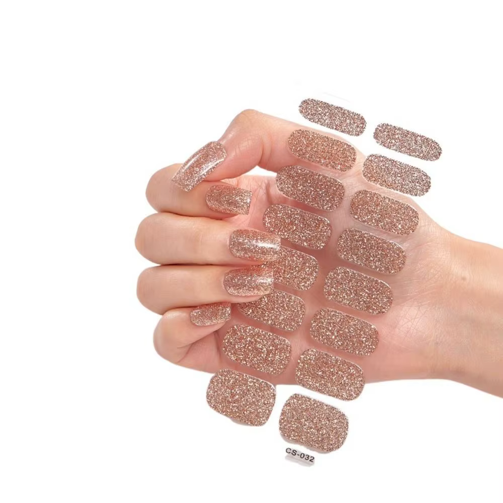 Autocollants scintillants pour ongles en gel