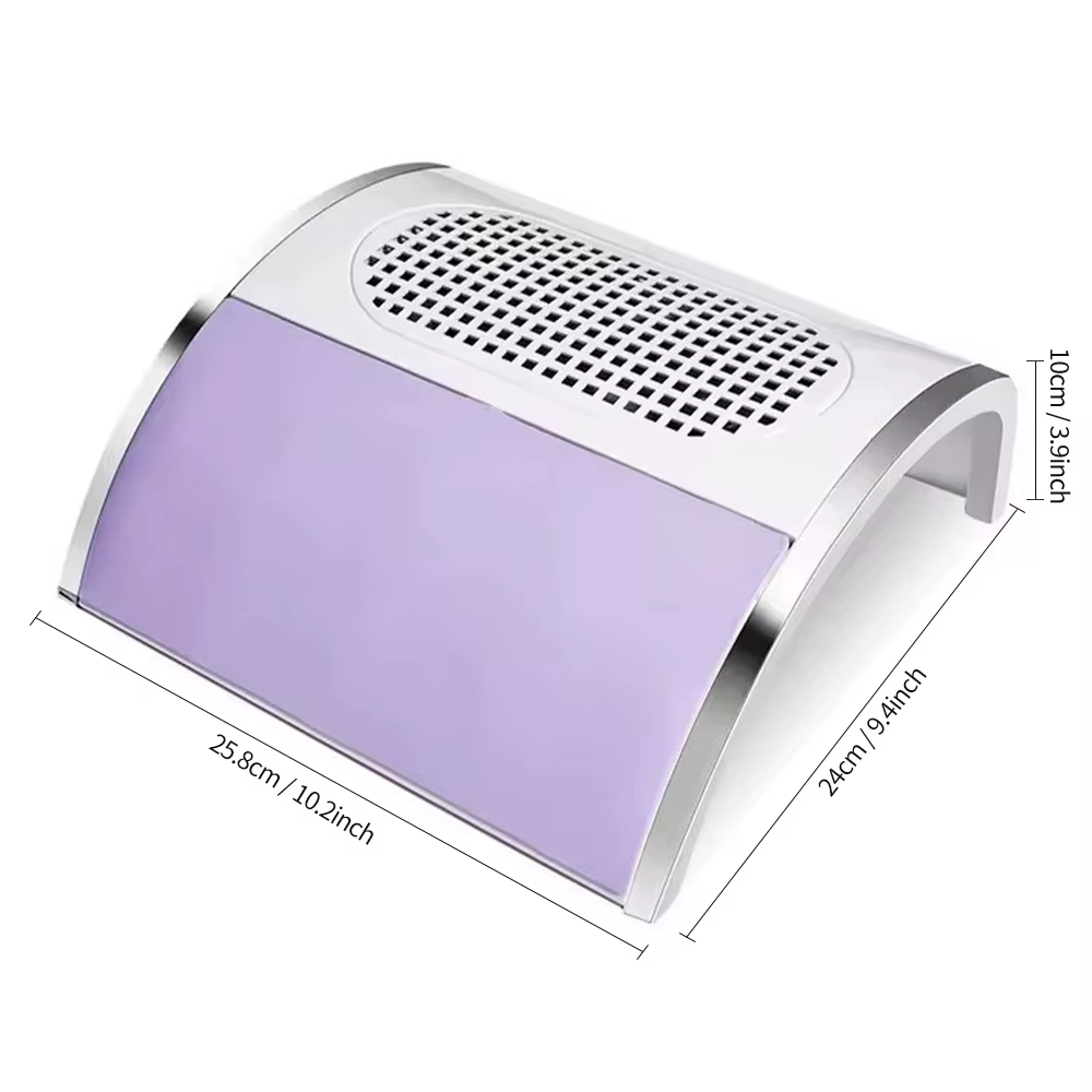 LULAA collecteur de poussière d'ongles pour ongles grande taille 40W 2 ventilateurs extracteur