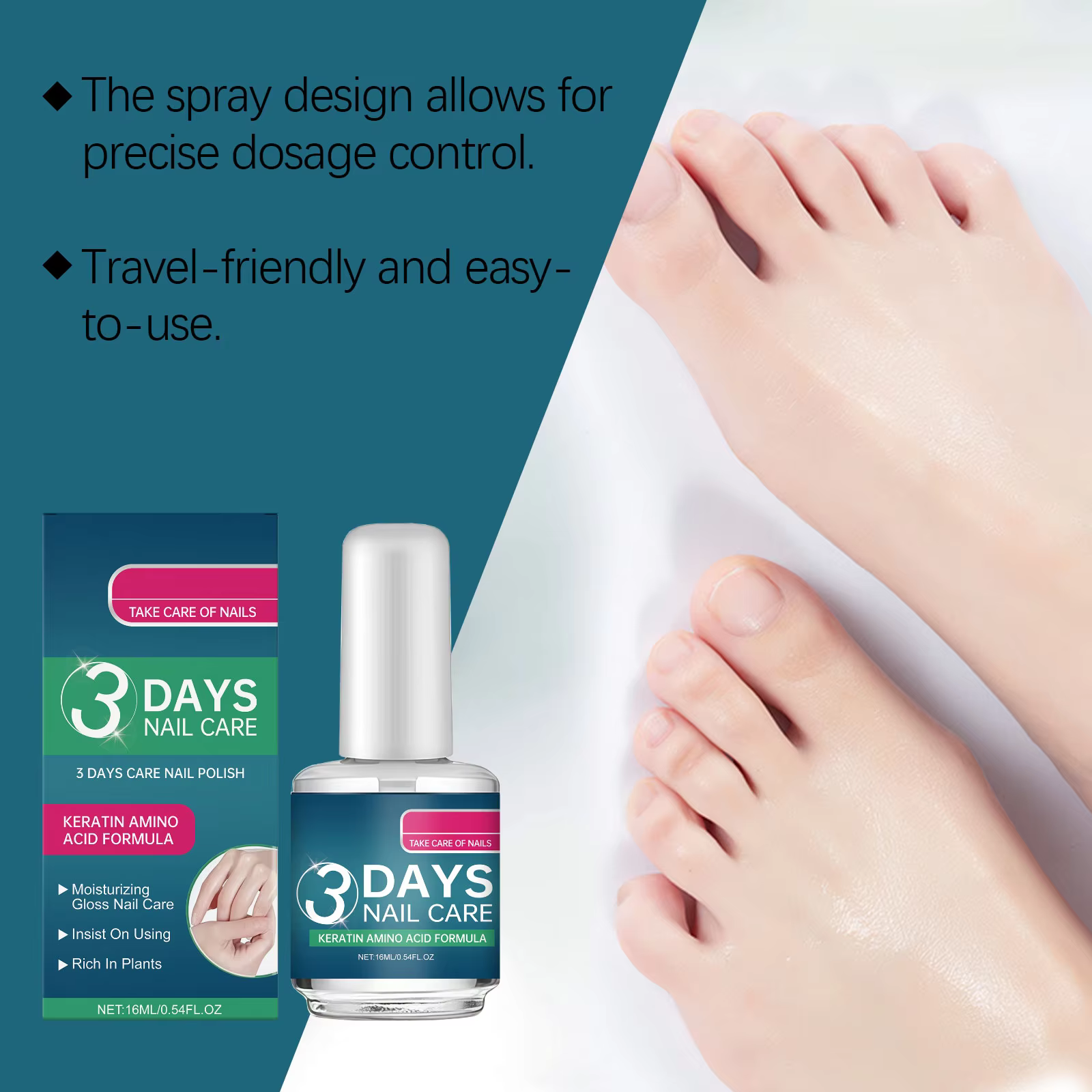 Huile de soin des ongles à la kératine