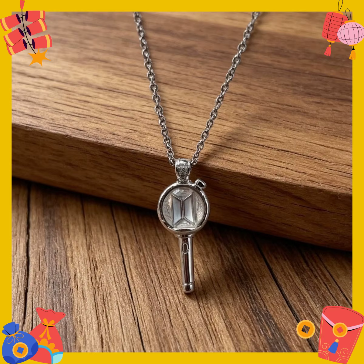 2026 LINE FRIENDS BT21 Support Stick Fan Gift Collar High-quality Accessory Chain Clothing Matching Concert Idol Peripheral Gift