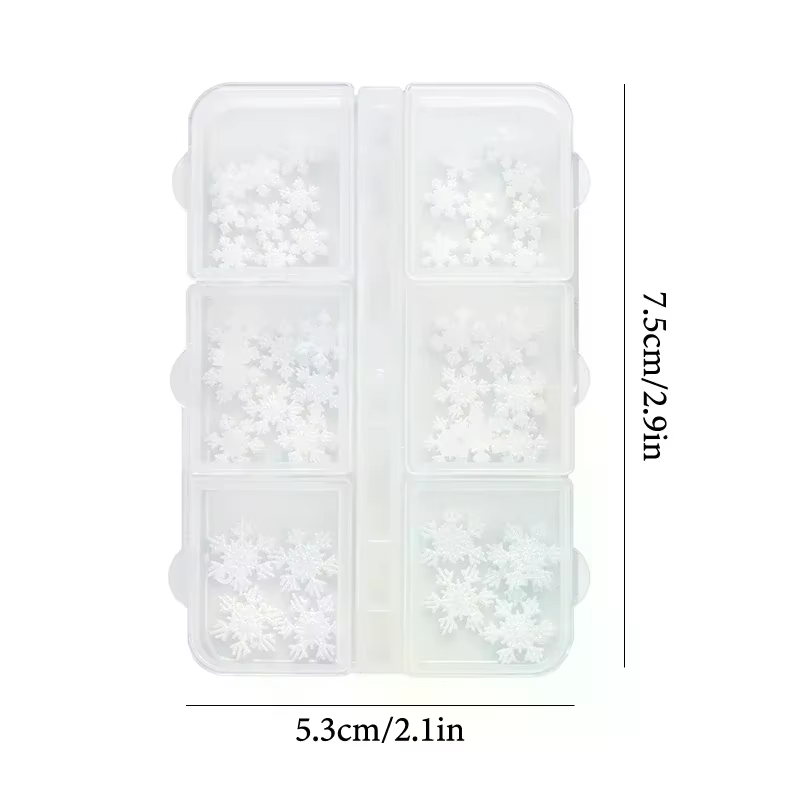 6 grilles/boîte de perles de noël rouge/vert