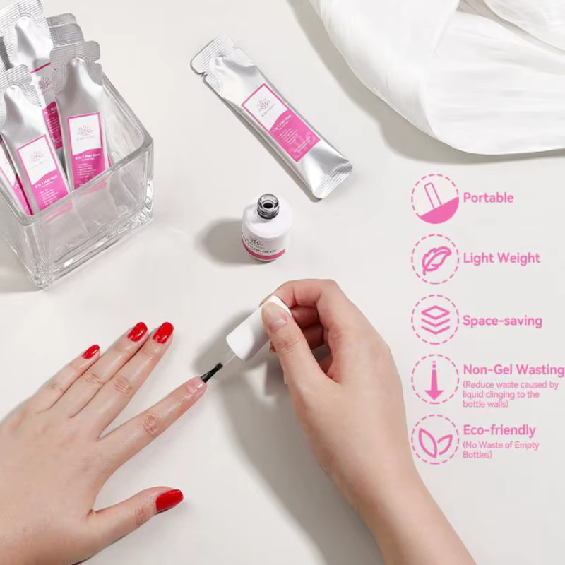 15ml 6 en 1 Extension multifonctionnelle vernis à ongles UV Gel rechargé paquet construction