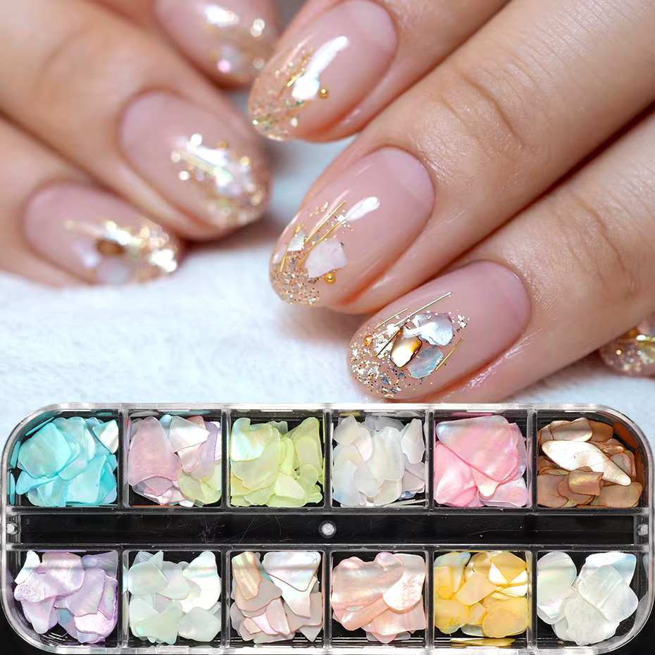 Paillettes irisées pour ongles