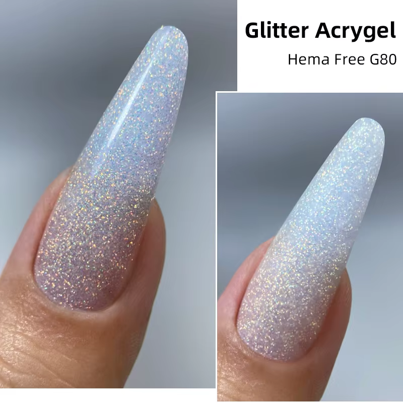 MSHARE 50g Shimmer acrylique Gel Extension