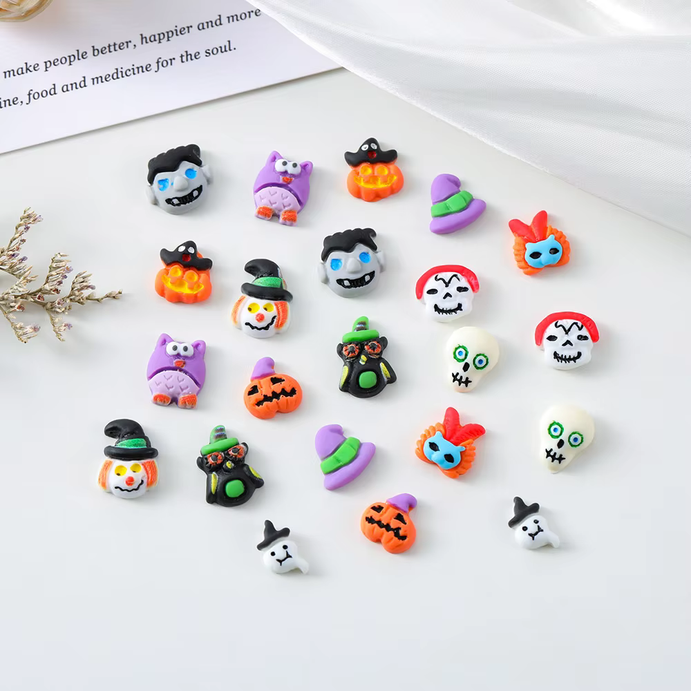 Mélange d'ornements d'ongles pour Halloween