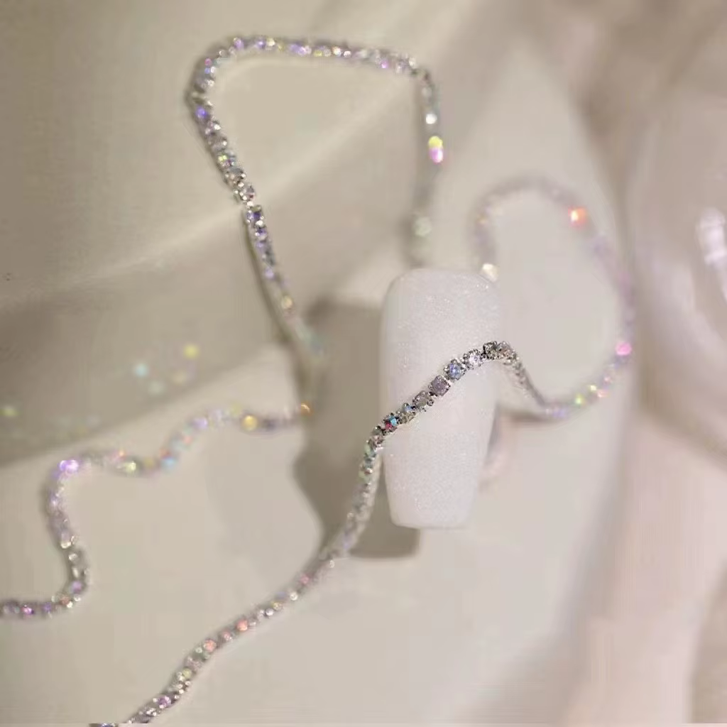 Chaîne de diamant colorée pour Nail Art