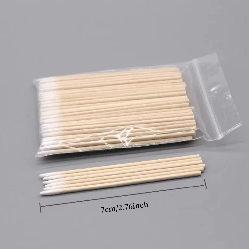 100/300/500 ongles pointe en bois coton-tige bourgeons jetable Ultra-détail correcteur dissolvant de vernis
