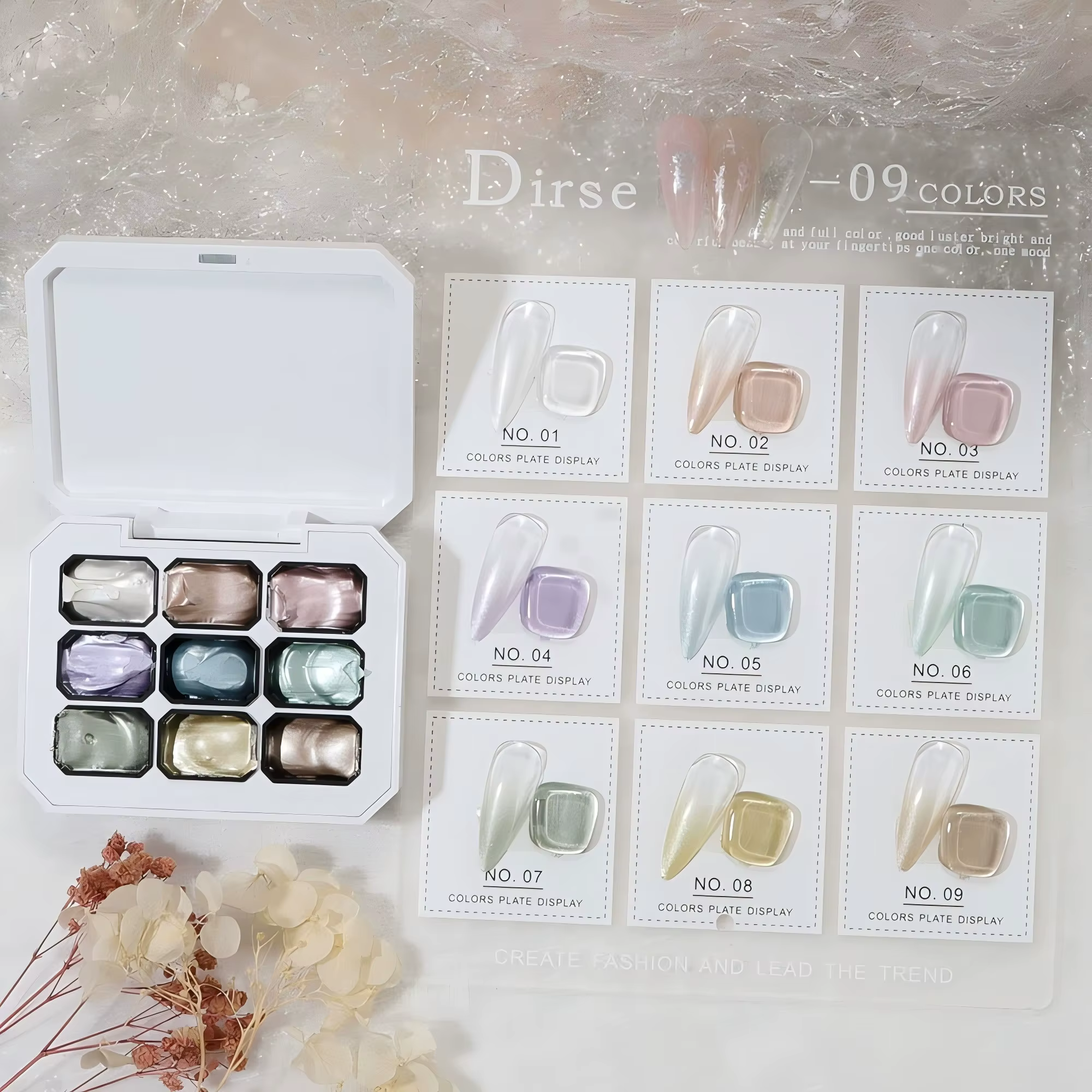 Gel UV semi-permanent 4-en-1 haute saturation 9 couleurs fluorescentes pour nail art