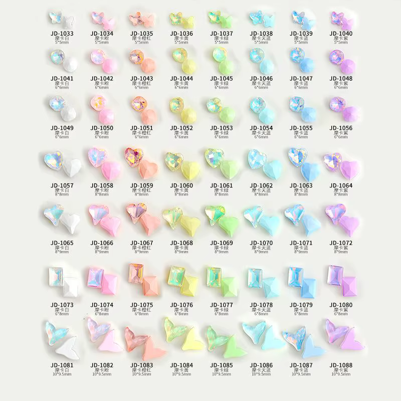 100 pièces fond pointu symphonie moka cristal Nail Art