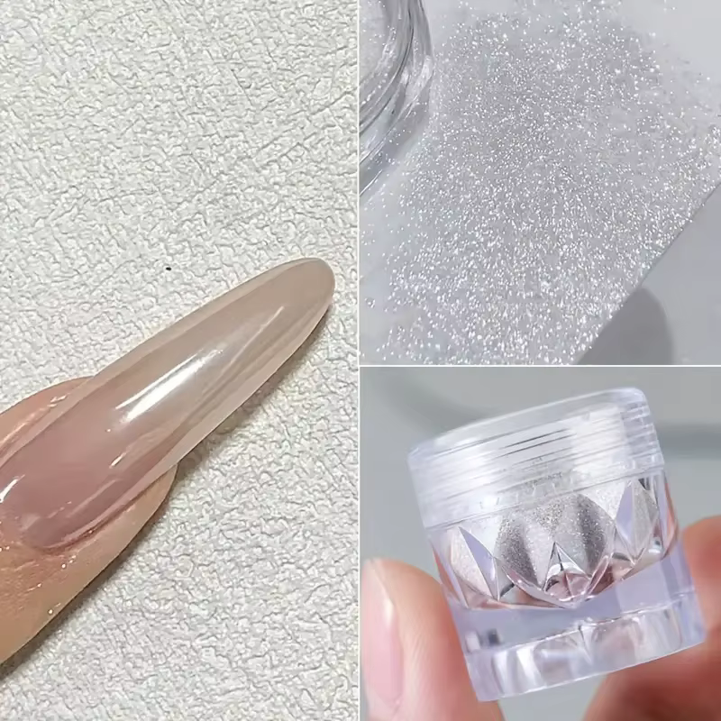 Poudre pour ongles miroir au clair de lune