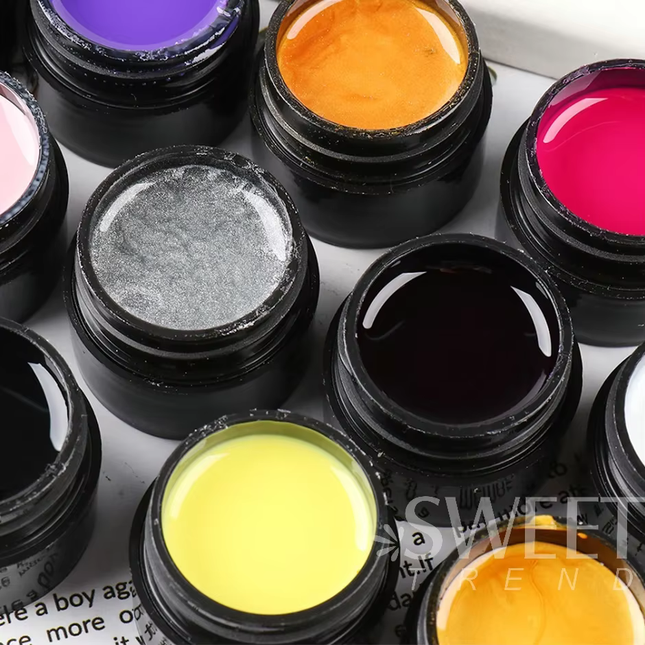 2 pièces créatif araignée ongles dessin Gel noir blanc peinture fil Web Liner Semi Permanent UV soie vernis manucure