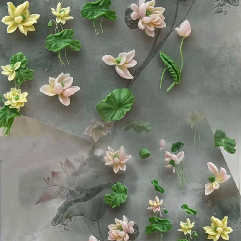 Série de fleurs, moule à ongles incurvé 3D