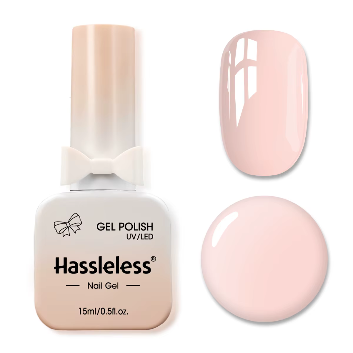Vernis à ongles gel rose nude Hassleless 15 ml
