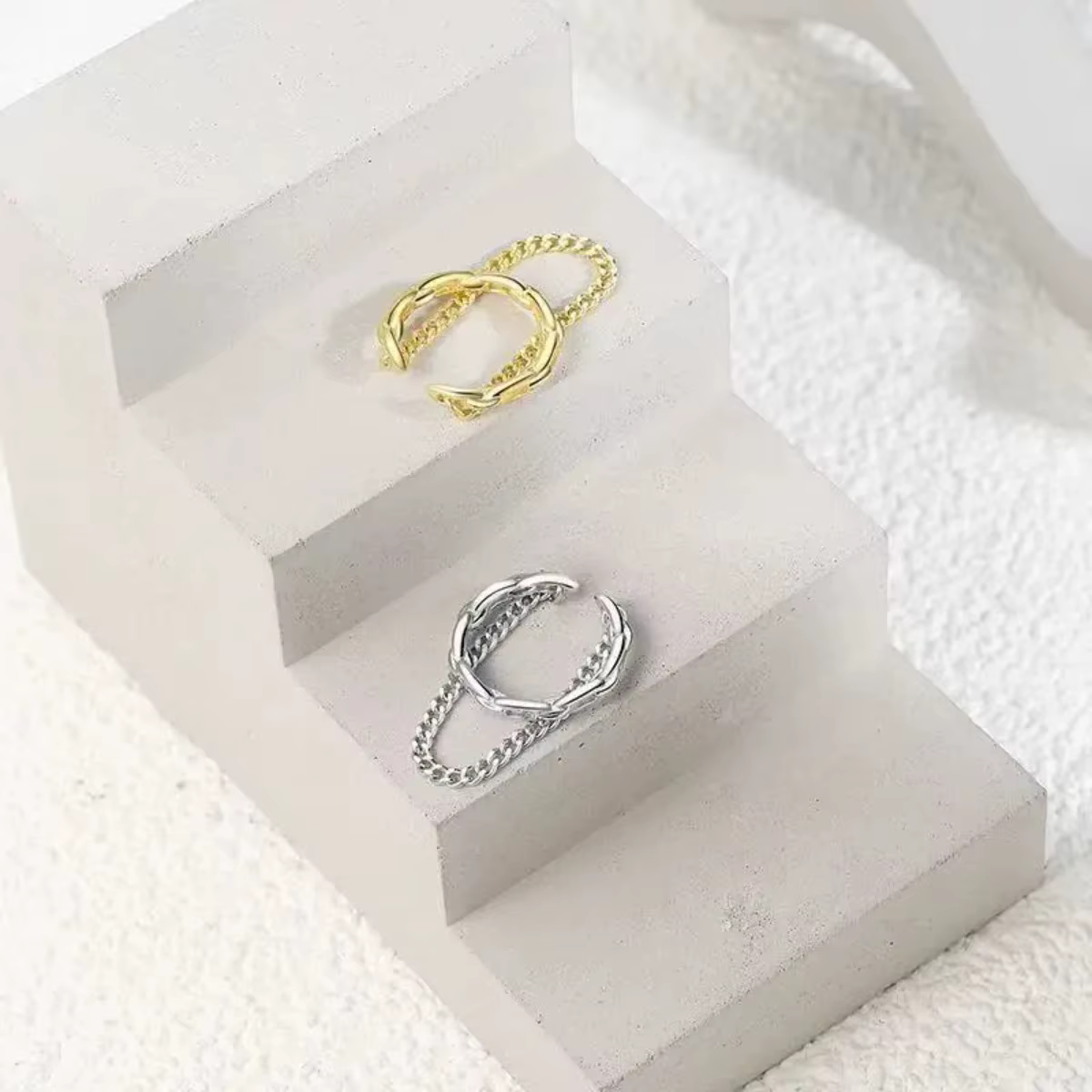 Boucles d'oreilles minimalistes sans Piercing pour femmes, 1 pièce, faux Piercing, chaîne, Clip en os, bijoux pour filles