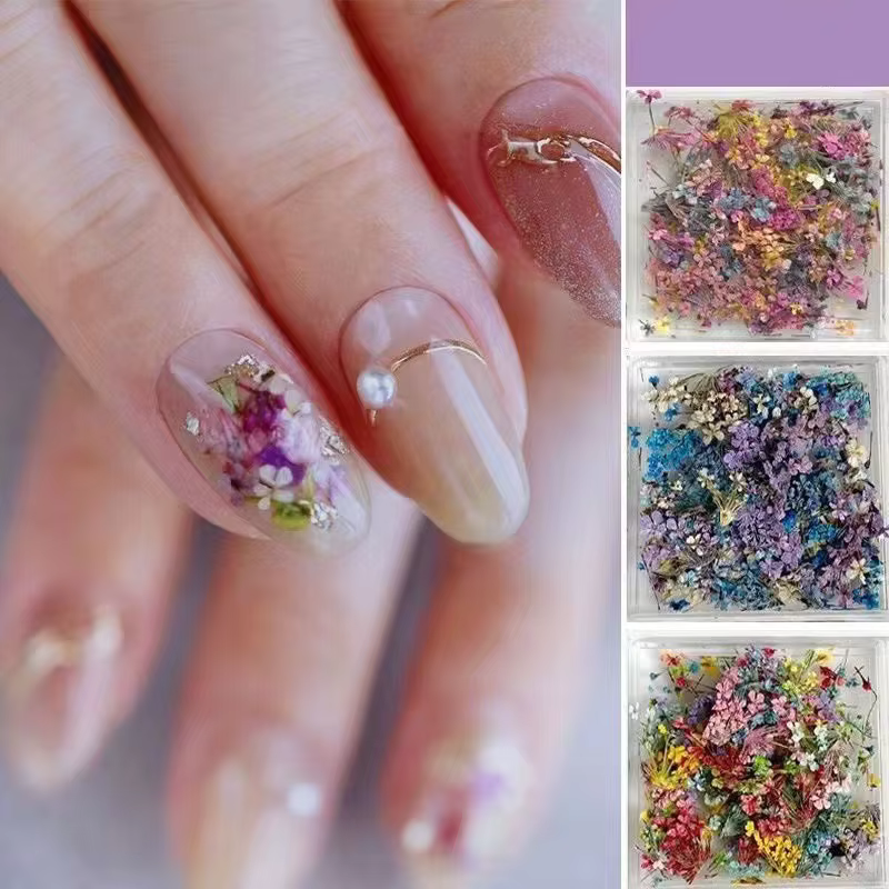 1 boîte de décoration florale pour Nail Art