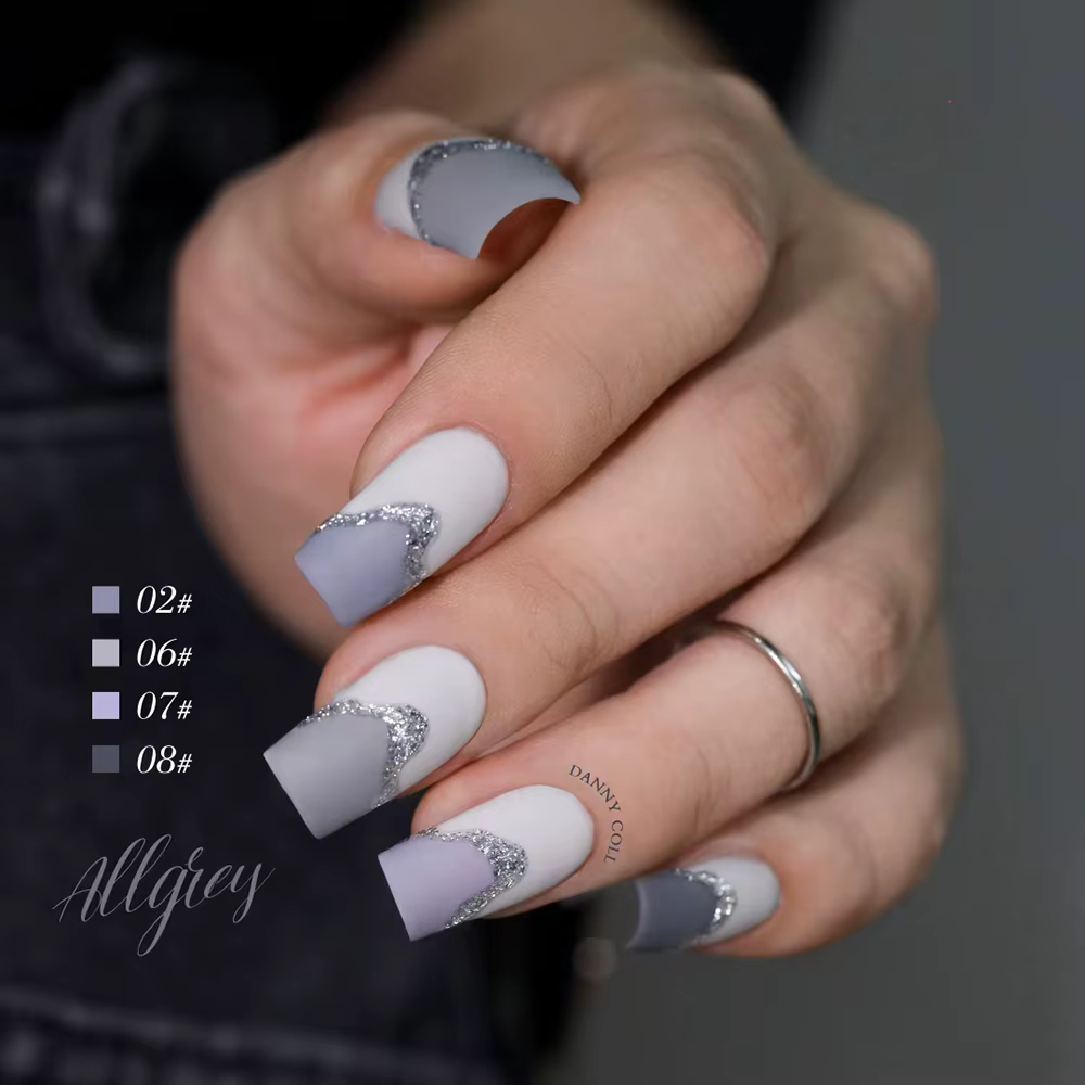 Verhéritage à Ongles Gel Gris avec Carte de Document