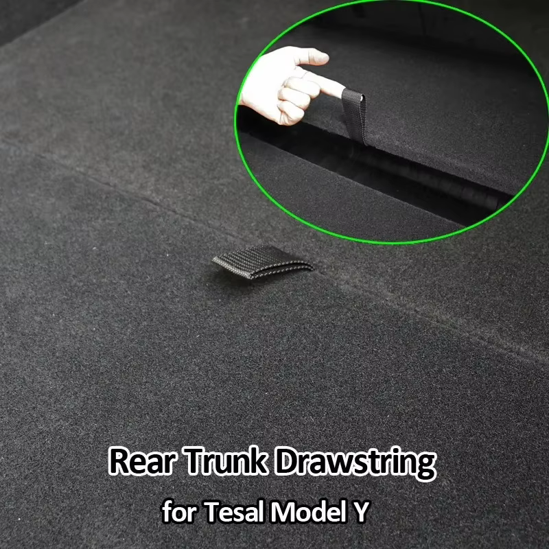 Cordon de coffre pour Tesla Model Y Juniper 2026, cordon de serrage avec boucle, organisateur haute résistance, accessoires intérieurs