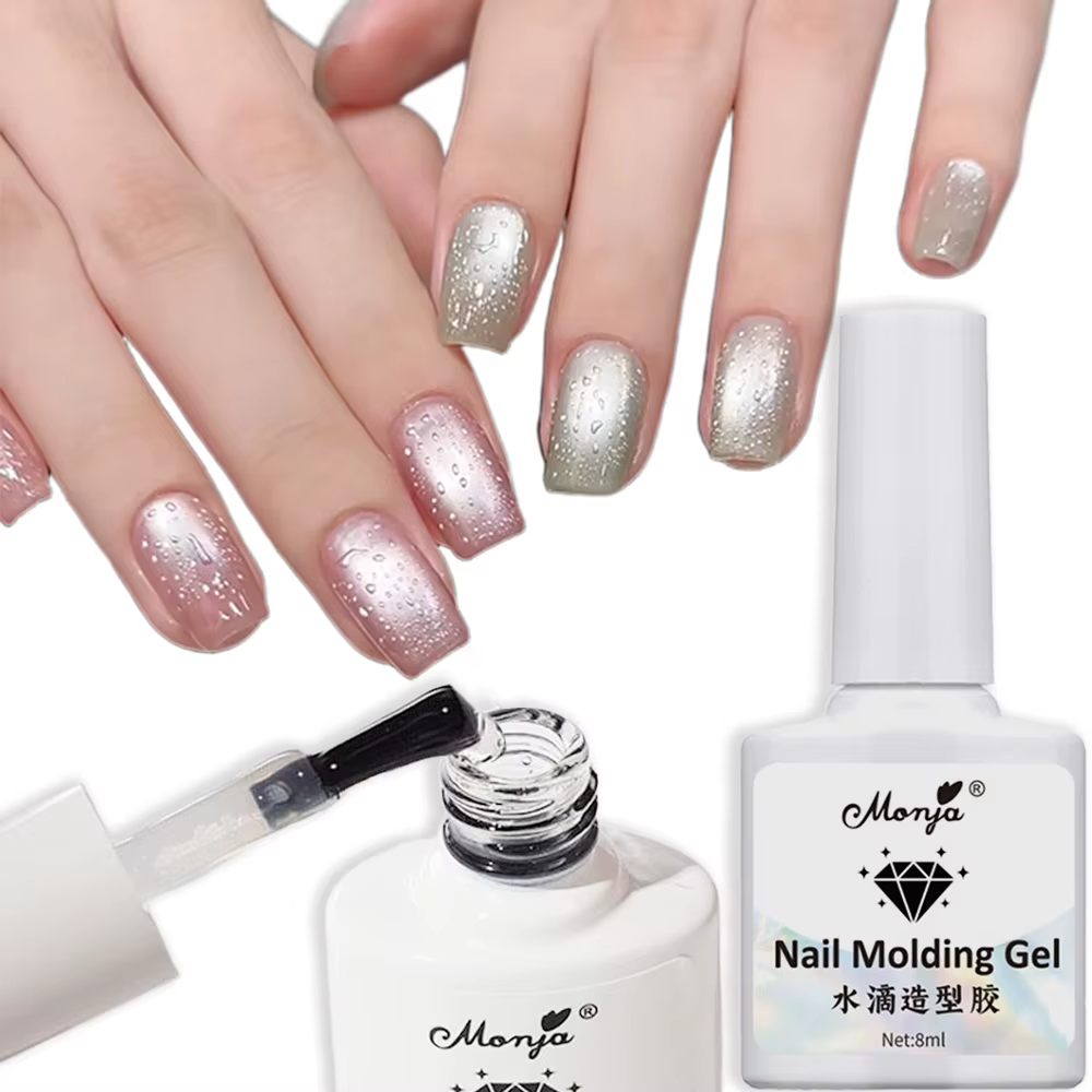 Gel à ongles semi-solide sans résidu effet goutte d'eau