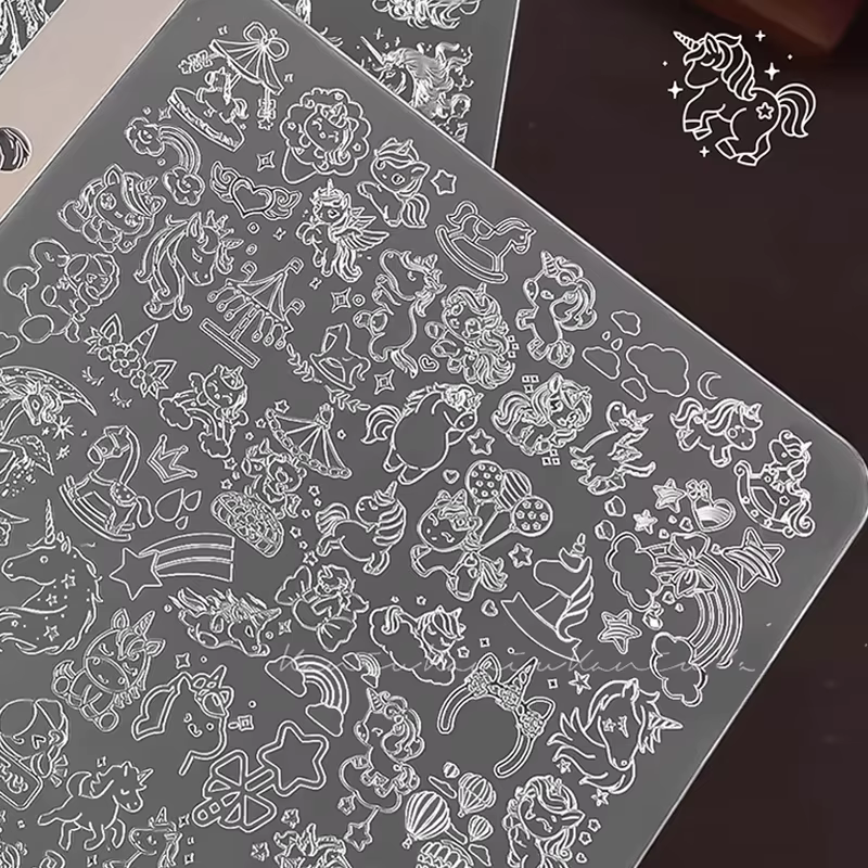 Plaques de stamping pour ongles 2026 Année du Cheval