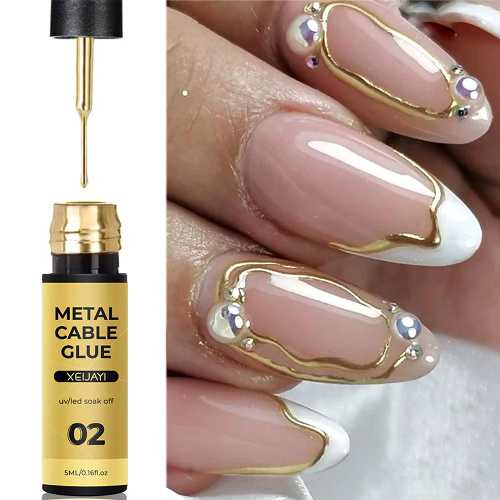 Vernis à ongles en Gel pour peinture métallique dorée