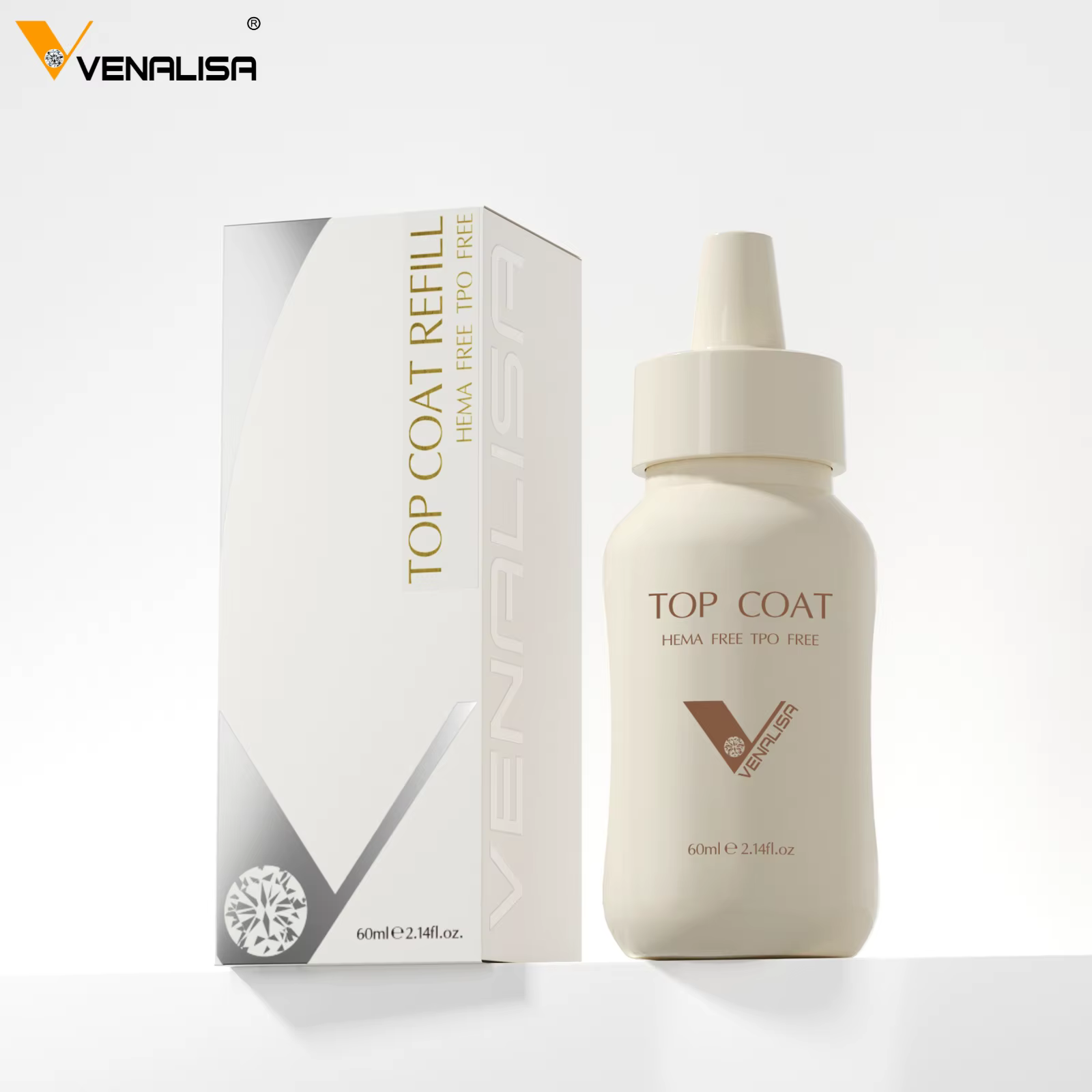 VENALISA 1 pièces 10/60ml Gel Base haut mat manteau ongles vernis brillant TPO/HEMA gratuit longue durée LED UV bricolage Salon manucure pour les femmes