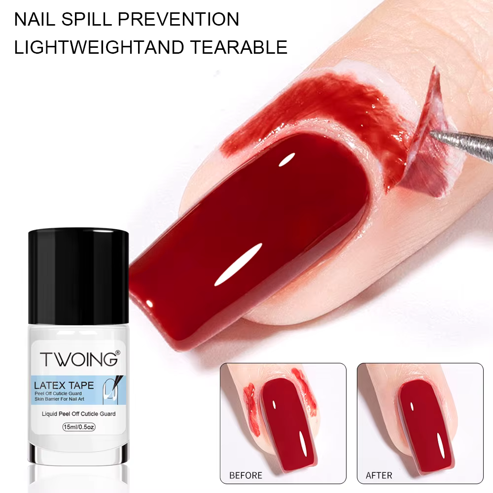 15mlNail Peel Off liquide Anti-débordement colle bord Latex bande