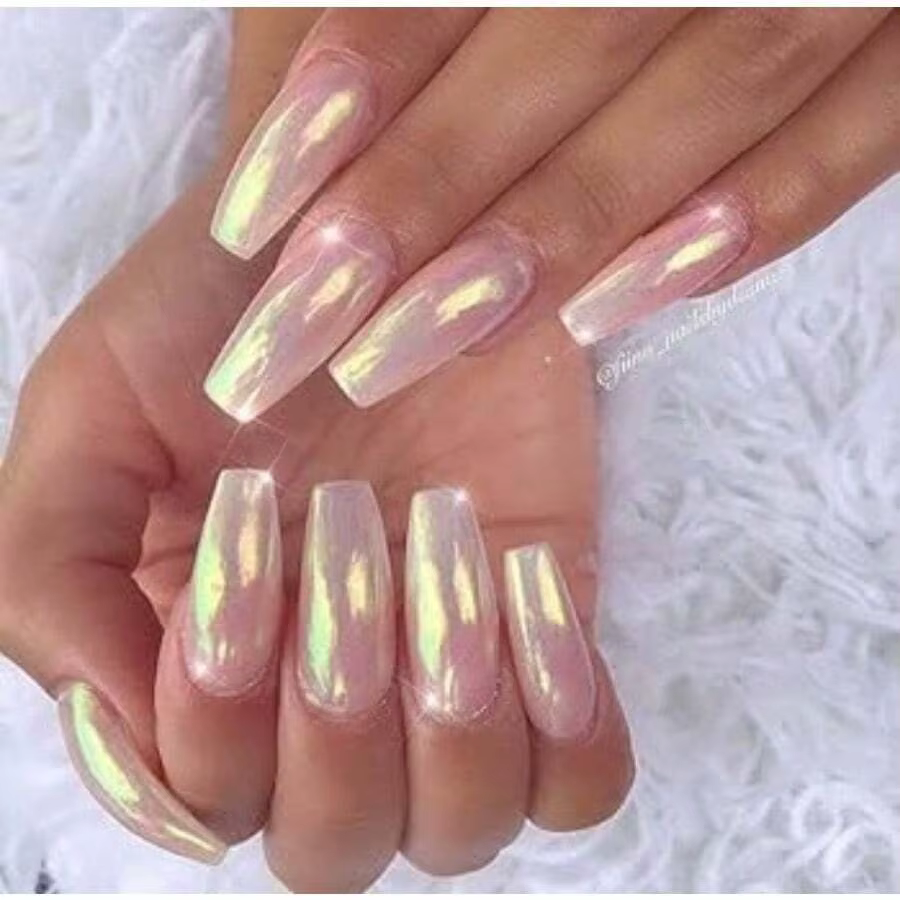 Poudre à ongles miroir magique
