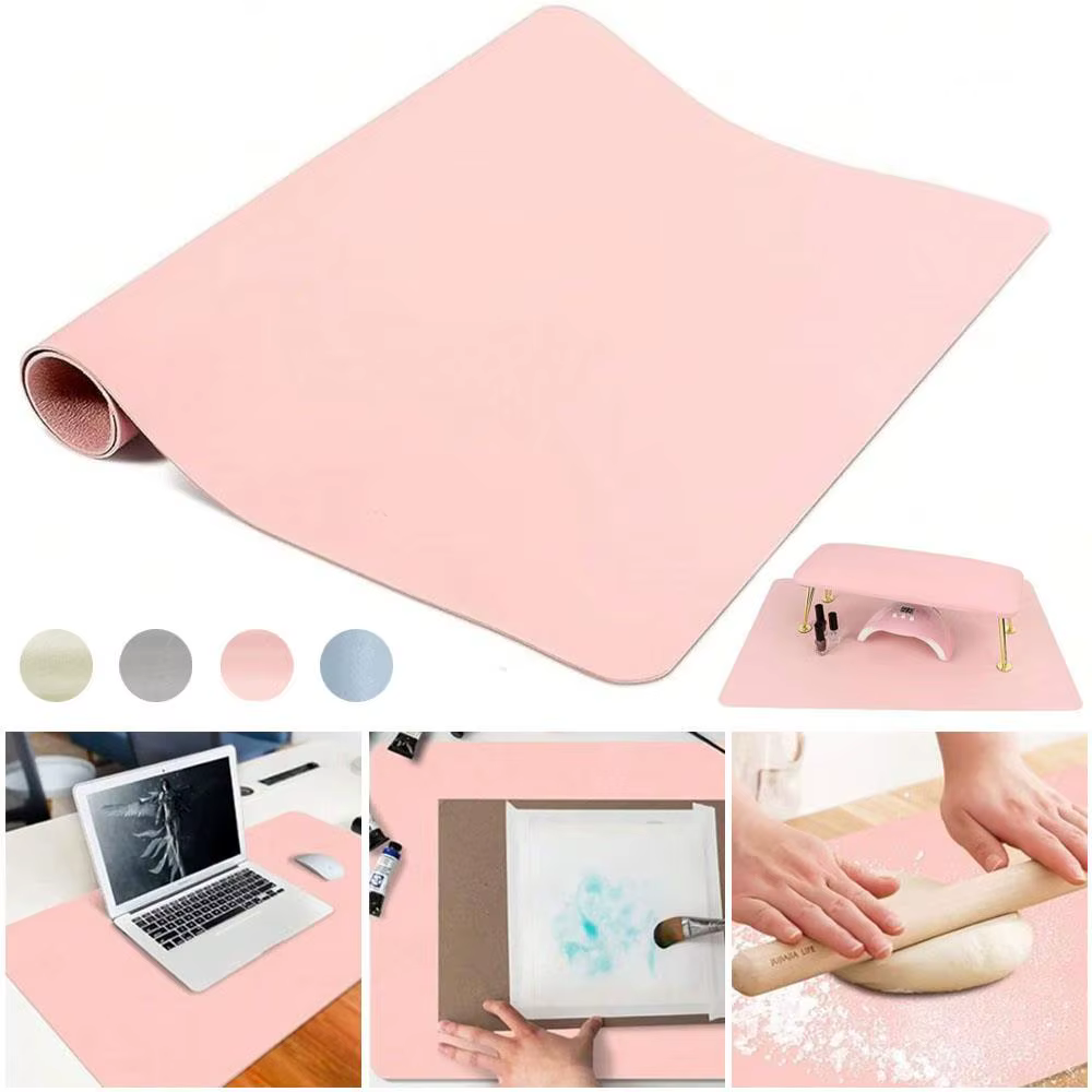 Tapis de manucure pliable en cuir PU